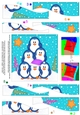 Cute Christmas Penguin Tree Felties Wavy Spiral Side Stacker