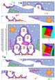 Cute Christmas Penguin Tree Felties Wavy Spiral Side Stacker