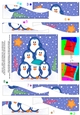 Cute Christmas Penguin Tree Felties Wavy Spiral Side Stacker
