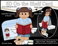 3D On the Shelf Card Kit - Cute Little Ethnic Girl Jamila is Reading a Good Book