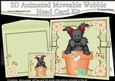 3D Animated Moveable Wobble Head Card Kit - Flower Pot Friends Little Scottie Dog Maisie