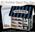 3D Shoppe Pop Up Rubber Band Card Kit - Happy Feet Mens Shoe Shop