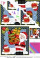 Christmas Santa has lots of Presents Scallop Corner side stacker Topper