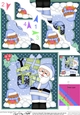 Christmas Santa has lots of Presents Scallop Corner side stacker Topper