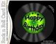 Birthday Record Rock n Roll Kit, envelope and insert