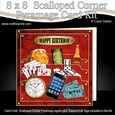 8 x 8 Birthday Just for Men Scalloped Corner Kit