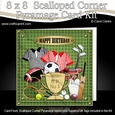 8 x 8 Birthday Sports Scalloped Corner Kit
