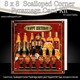 8 x 8 Birthday At the Pub Scalloped Corner Kit