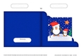 Cute Christmas Penguin Felties Cut and Fold Corner Card