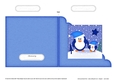 Cute Christmas Penguin Felties Cut and Fold Corner Card