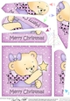 Cute Hunney Bear Rosie has a Christmas Star - Fan Pyramage Topper