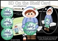 3D Christmas On the Shelf Card Kit - Cute Little Eskimo has an Xmas Bauble with Greetings Sentiments