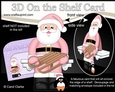 3D Christmas On the Shelf Card Kit - Christmas Santa goes Sledging