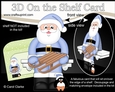 3D Christmas On the Shelf Card Kit - Christmas Santa goes Sledging