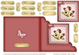 Pansy on Butterfly Lace Cut and Fold Corner Card