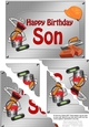 5x7 Handyman Tools Happy Birthday SON Scallop Corner