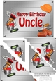 5x7 Handyman Tools Happy Birthday UNCLE Scallop Corner