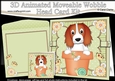 3D Animated Moveable Wobble Head Card Kit - Flower Pot Friends Little Springer Spaniel Dog Baxter