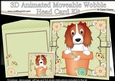 3D Animated Moveable Wobble Head Card Kit - Flower Pot Friends Little Springer Spaniel Dog Petra