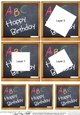 Happy Birthday Blackboard Twisted Tunnel Topper