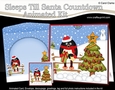 3D Animated Sleeps Till Santa Christmas Tree Countdown Card Kit - Pip Penguin has a Present