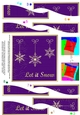 Christmas Let it Snow Snowflakes Wavy Spiral Side Stacker