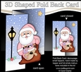 3D Shaped No-Hole Fold Back Christmas Card Mini Kit - Santa has a sack full of presents