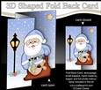 3D Shaped No-Hole Fold Back Christmas Card Mini Kit - Santa has a sack full of presents