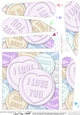 I Love You Sweet Heart Fan Pyramage Topper