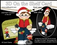 3D Christmas On the Shelf Card Kit - Little Christmas Treasure Hunter Metal Detectorist