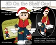 3D Christmas On the Shelf Card Kit - Little Christmas Treasure Hunter Metal Detectorist