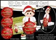 3D Christmas On the Shelf Card Kit - Little Christmas Schoolboy has an Xmas Bauble with Greetings Sentiments