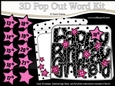 3D Happy Birthday GIRLFRIEND Stars with Ages 13 to 21 Pop Out Word Card Kit
