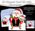 3D Shaped Christmas Card Kit  - Santa is delivering the Presents on his Sledge