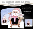 3D Shaped Christmas Card Kit  - Santa is delivering the Presents on his Sledge