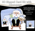 3D Shaped Christmas Card Kit  - Santa is delivering the Presents on his Sledge