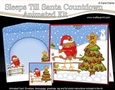 3D Animated Sleeps Till Santa Christmas Tree Countdown Card Kit - Little Bobbin Robin has a Snowball Fight