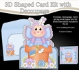 3D Shaped Card Kit - Flowerpot Friends - Cute Little Butterfly Blinky