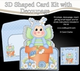3D Shaped Card Kit - Flowerpot Friends - Cute Little Butterfly Mist