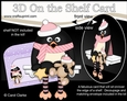 3D Christmas On the Shelf Card Kit - Christmas Pip Penguin has Teddy