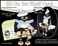 3D Christmas On the Shelf Card Kit - Christmas Pip Penguin has Teddy