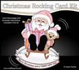 3D Shaped Rocking Christmas Card Mini Kit - Santa is Delivering the Presents on his Sledge