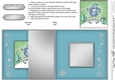 Cute Christmas Poodle Dog No-Hole Fold Back Card