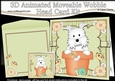 3D Animated Moveable Wobble Head Card Kit - Flower Pot Friends Little Westie Dog Jock