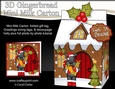 3D Christmas Milk Carton Gingerbread House Treat Box Mini Kit - Hamish Scottie Dog has lots of Presents