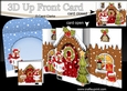 3D Up Front Card Kit - Rudolph is Carol Singing at the Christmas Gingerbread House