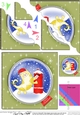 Cute Christmas Cat posts his letter to Santa Scallop Corner Topper