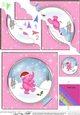 Cute Christmas Elephant has caught a Snowflake Scallop Corner Side Stacker Topper