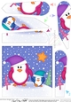 Christmas Penguin Felties Fan Pyramage Topper