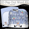 3D Pop Out Christmas Word Card Kit - Merry Christmas from ACROSS THE MILES  with Rudolph